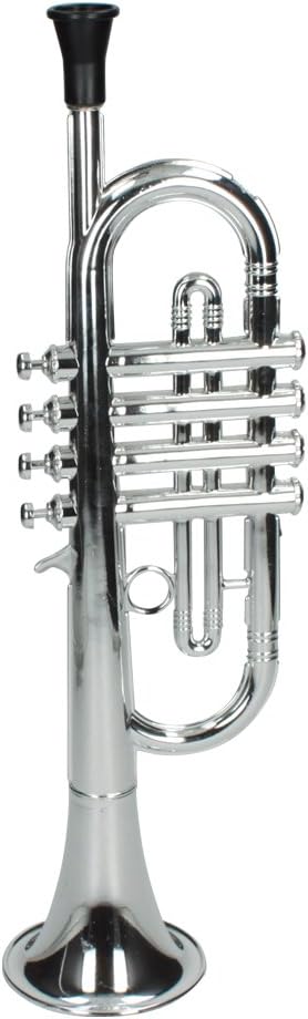 Reig Deluxe Silver Trumpet - Authentic Sound, Kids Musical Instrument