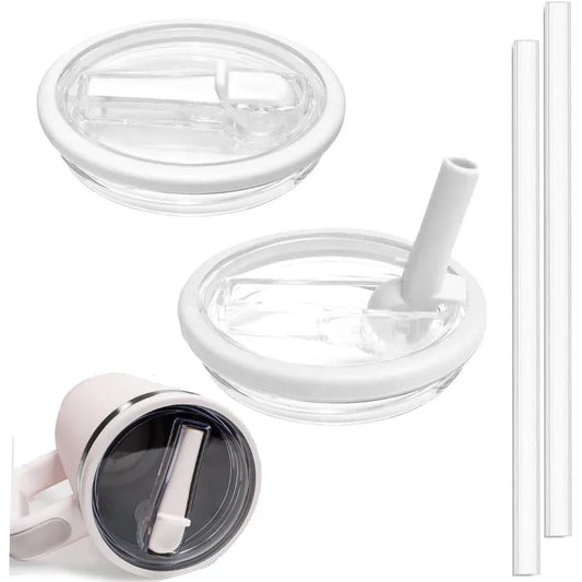 2-Pack White Flip Straw Lid for 40oz Stanley - Gomix Brands Outlet