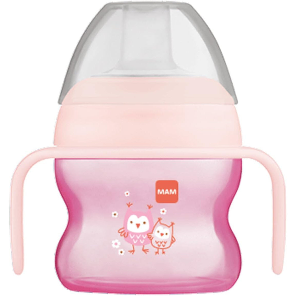 MAM Starter Sippy Cup with Spill-Free Spout and Non-Slip Handles Pink