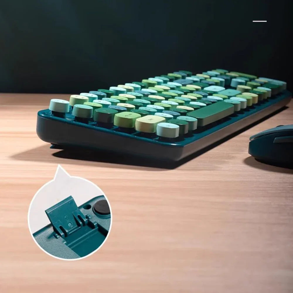 Colorful 2.4G Full-Size Wireless Keyboard & Mouse Combo – Green - Gomix Brands Outlet