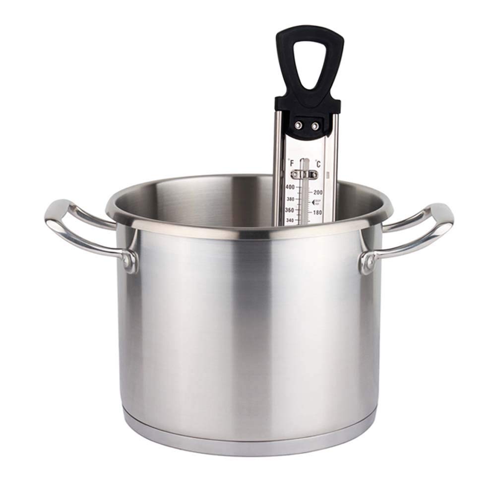 Lightbeam Stainless Steel Instant Read Candy Deep Fry Food Thermometer with Pot Clip
