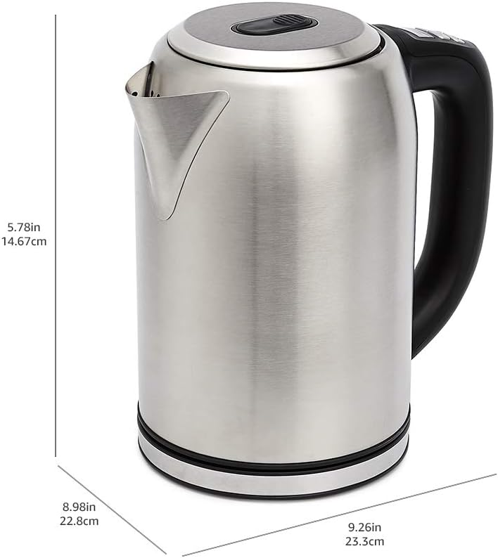 Amazon Basics 1.7L Stainless Steel Digital Kettle with Temperature Control