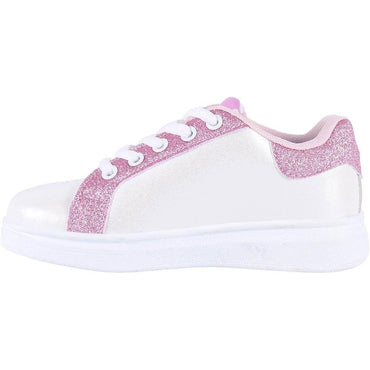 CERDÁ Minnie Mouse White Glitter Kids Trainers – Sporty EU 29