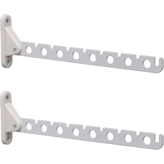 PRIOstahl White Foldable 310mm Wall-Mounted Clothes Hanger Set - Gomix Brands Outlet