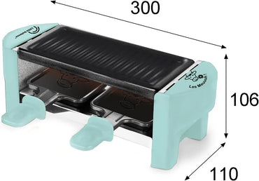 LITTLE BALANCE Dual Raclette Grill, Compact 320W Removable Surface - Gomix Brands Outlet