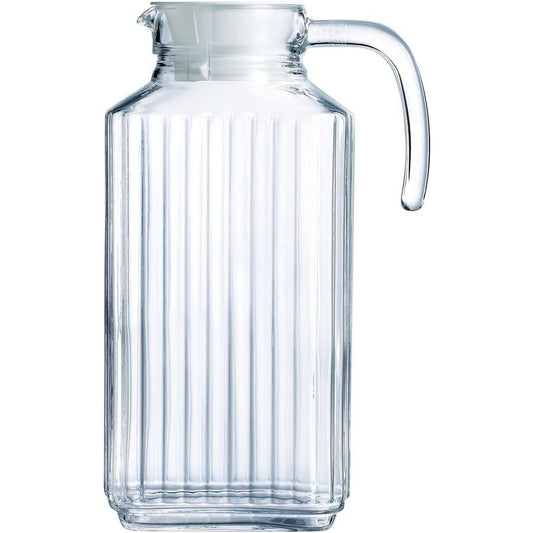 Luminarc Arcoroc Quadro 1.7L Glass Pitcher with White Plastic Lid