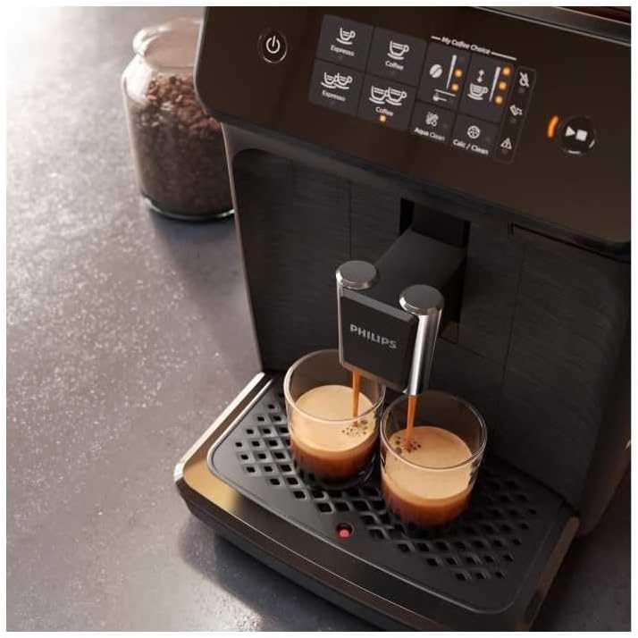 Philips 1200 Series Automatic Espresso Machine: Fresh Brewed Coffee & Milk Frother