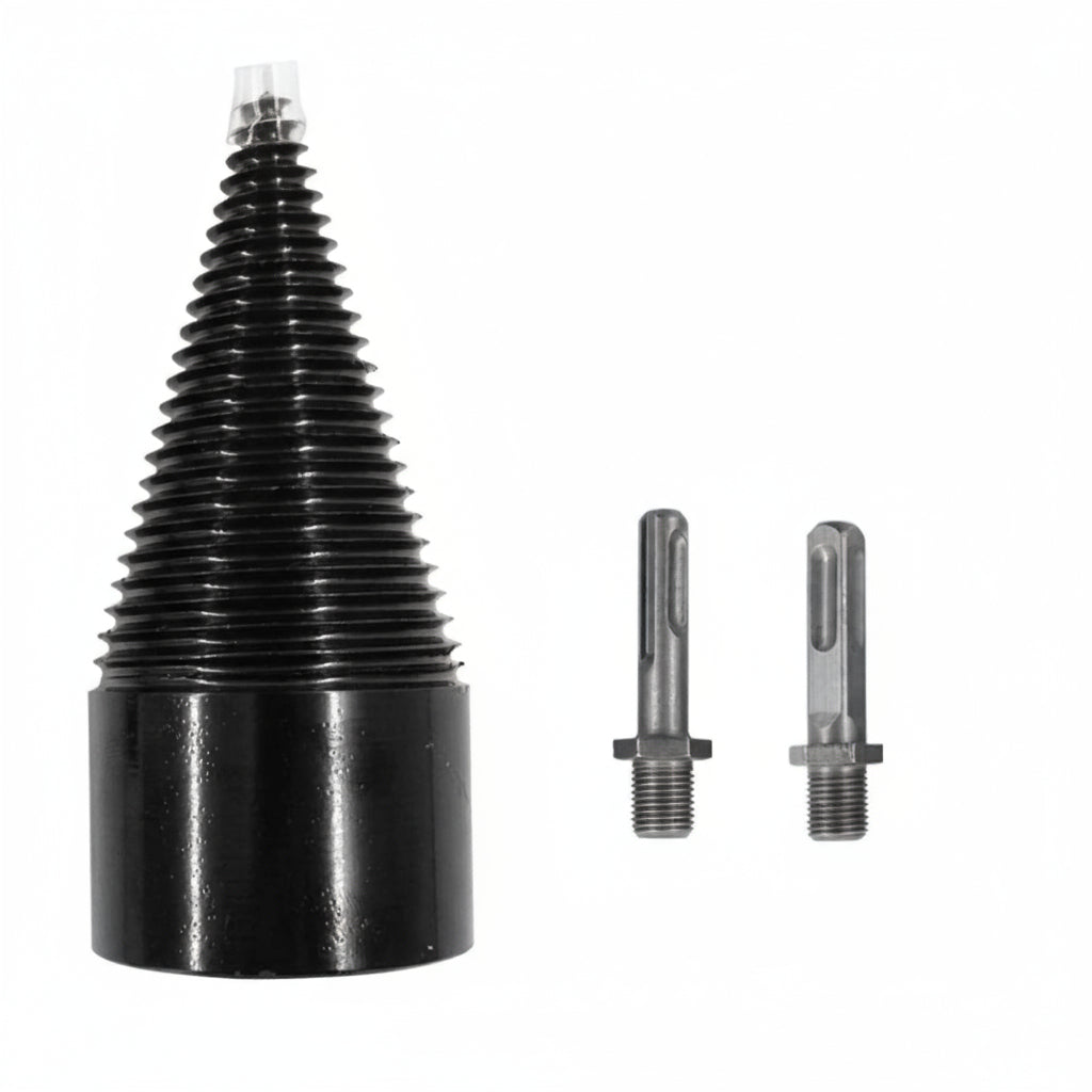 Heavy-Duty 42mm Wood Splitter Drill Bit with 3 Removable Shanks