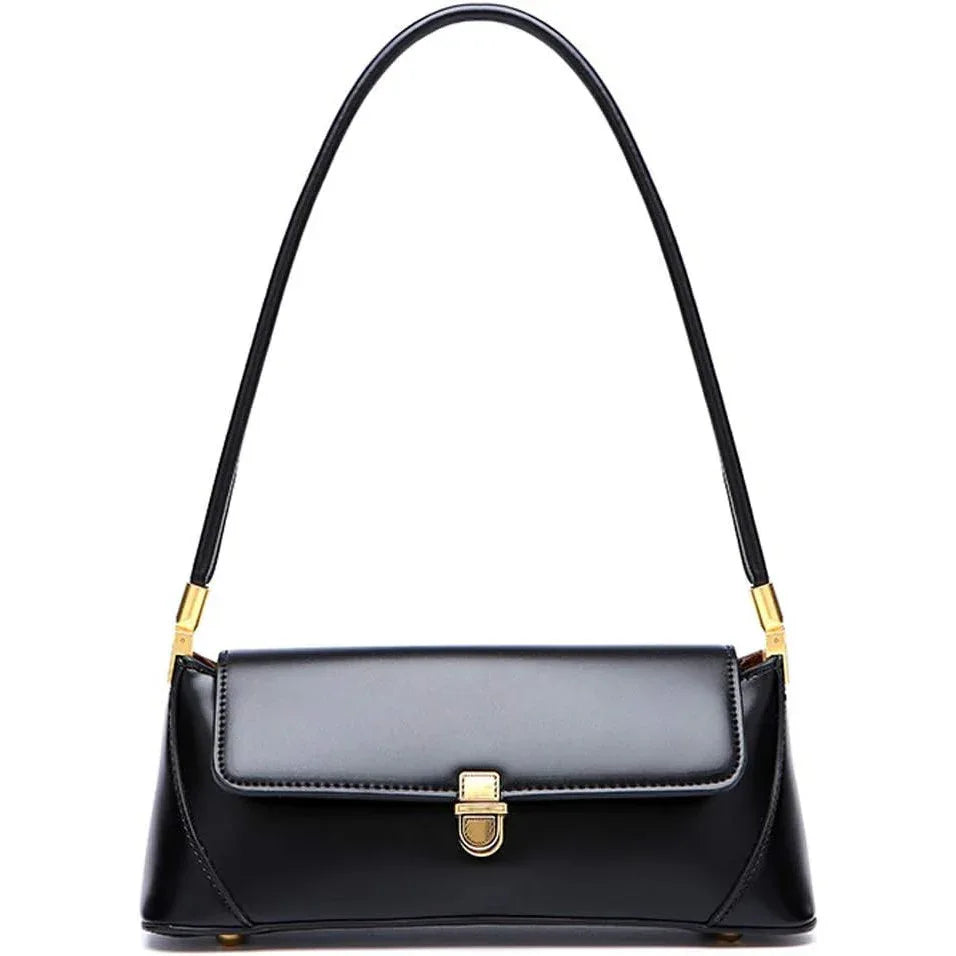 Elegant Leather Mini Tote Shoulder Bag with Buckle Closure for Women - Gomix Brands Outlet