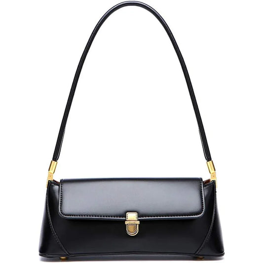 Elegant Leather Mini Tote Shoulder Bag with Buckle Closure for Women - Gomix Brands Outlet