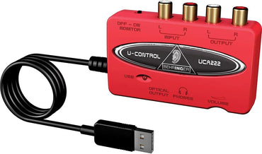 Behringer UCA222 USB Audio Interface 2x2 RCA Converter