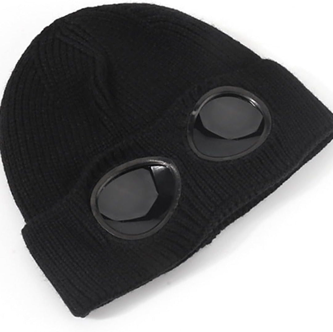 Tainrunse Anti-slip Knitted Beanie with Glasses – Warm Unisex Hat