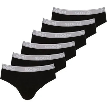 Sloggi Men's GO ABC Midi Briefs Black Comfortable Cotton Blend - Gomix Brands Outlet