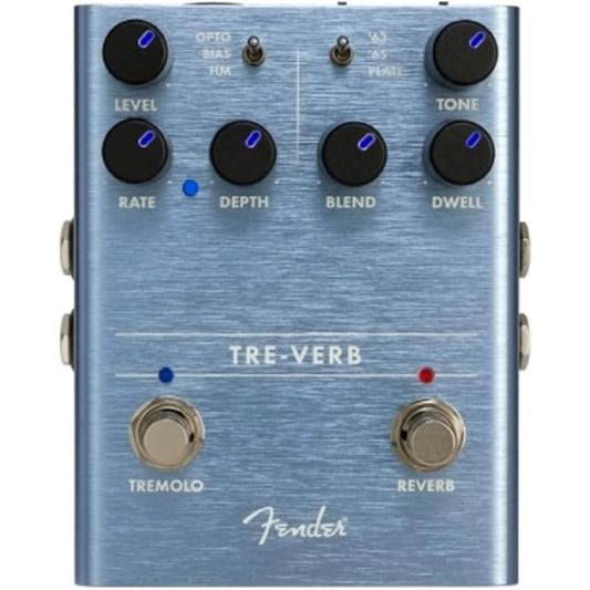 Fender Tre-Verb Digital Reverb & Tremolo Pedal – Vintage Amp Tone, 9V DC