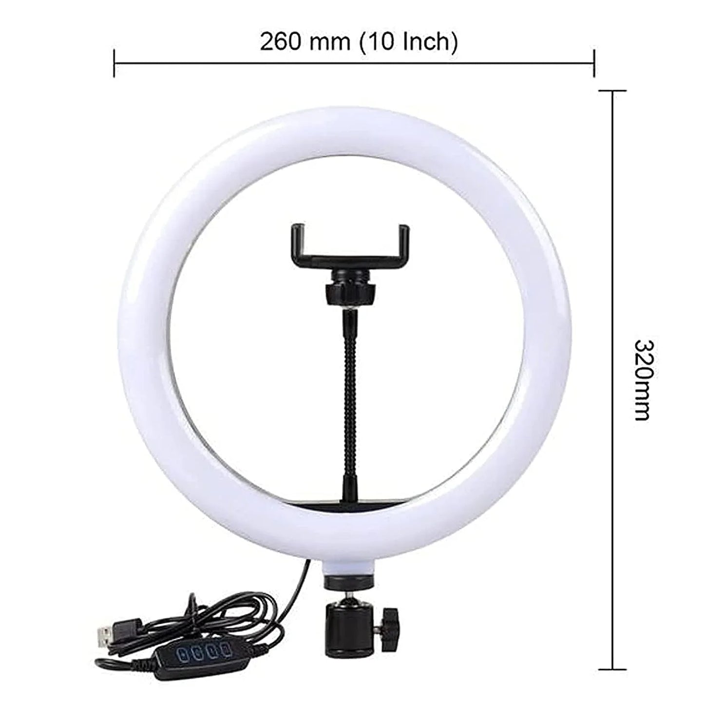 E-Zilla 10" Portable LED Makeup Ring Light Adjustable - Gomix Brands Outlet