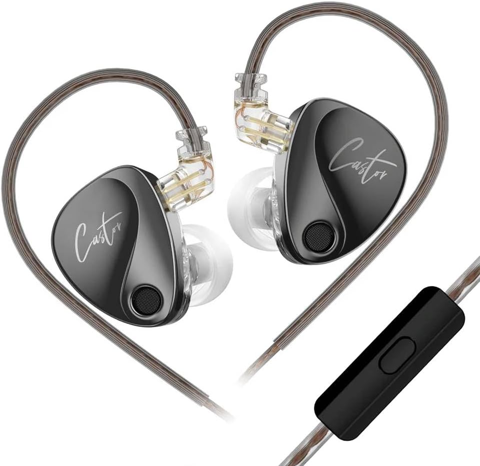 KZ Castor IEM with Mic, Dual Drivers, 4 Tuning Switches