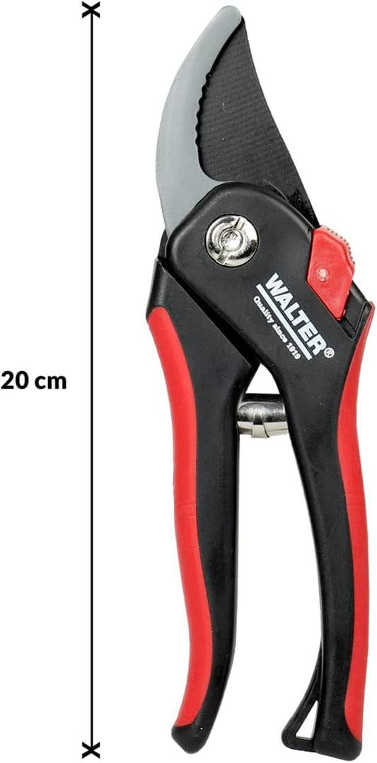 Walter Tools 3-Piece Secateurs Set – Red/Black Carbon Steel Garden Shears