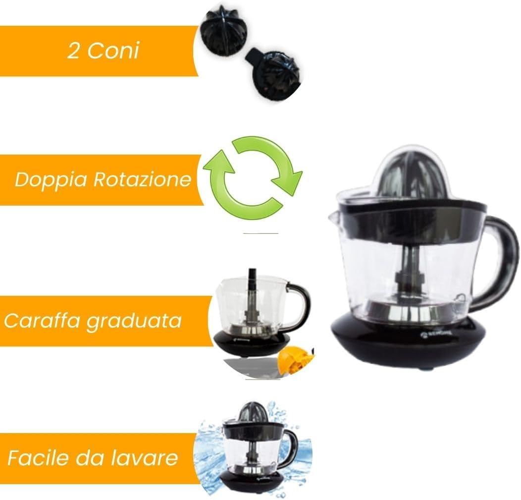 BEHOME JC700 Electric Citrus Juicer 700ml 25W Black