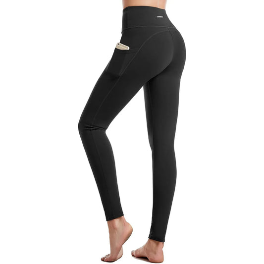 CAMBIVO Women's High-Waisted Stretch Leggings with Pockets for Yoga - Gomix Brands Outlet