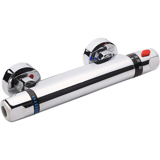 Uten Chrome Thermostatic Shower Mixer Bar Tap – Anti‑Scald Constant Temperature