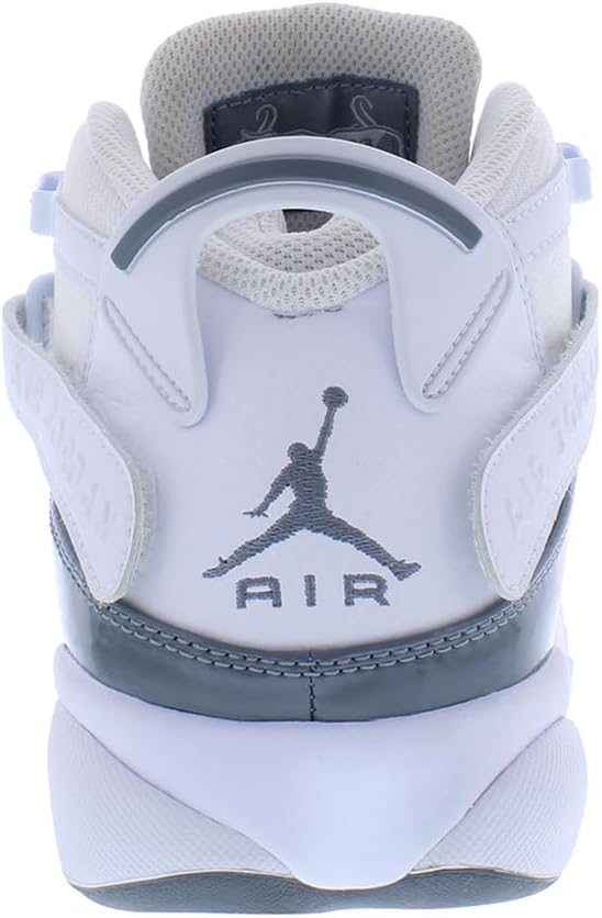 Jordan 6 Rings Men's White/Cool Grey Basketball Sneakers Size 7.5
