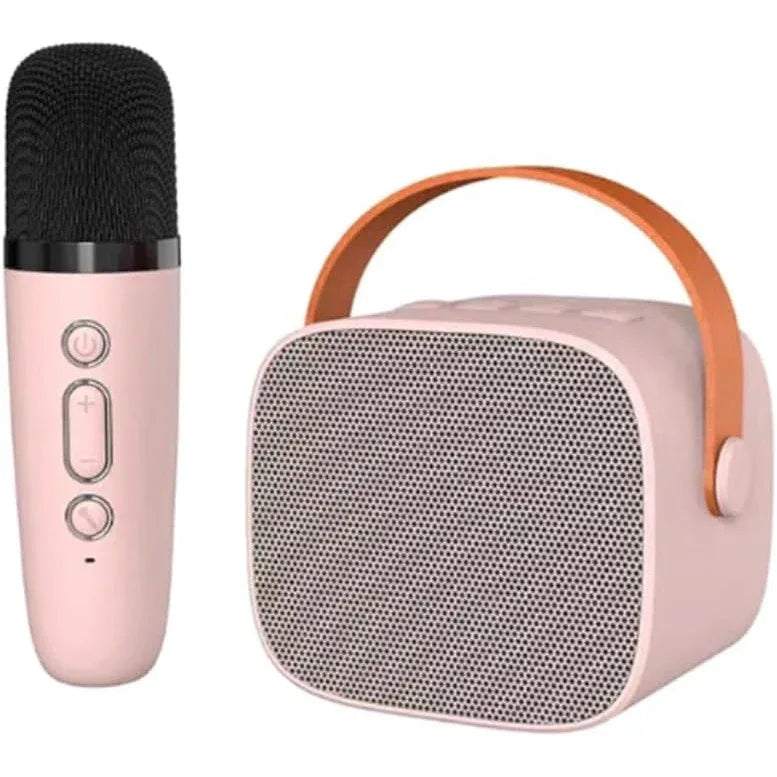 Doumneou Pink Portable Bluetooth Speaker with Wireless Mic and Subwoofer - Gomix Brands Outlet