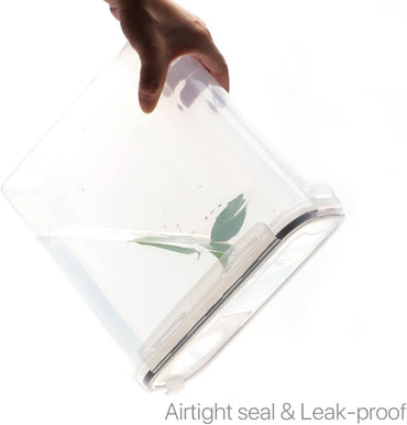 AyeVision 4L Airtight Storage Container Set – 4 Clear Plastic Jars with Lids & Labels