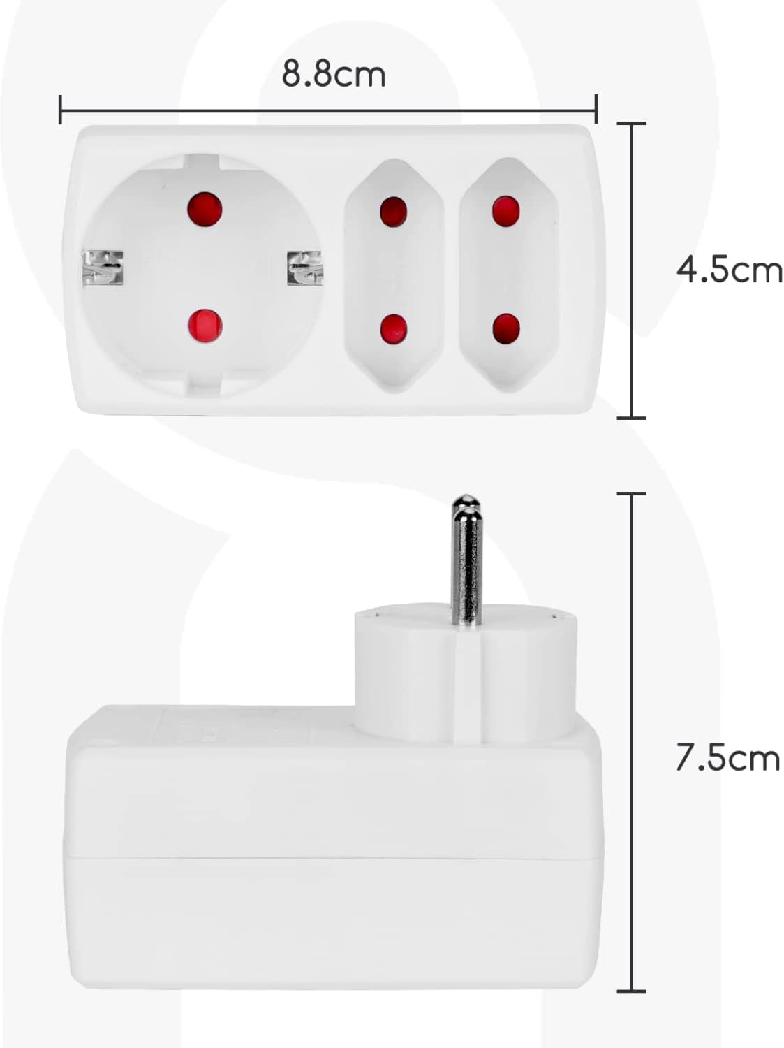 Portable 3 Way Power Socket