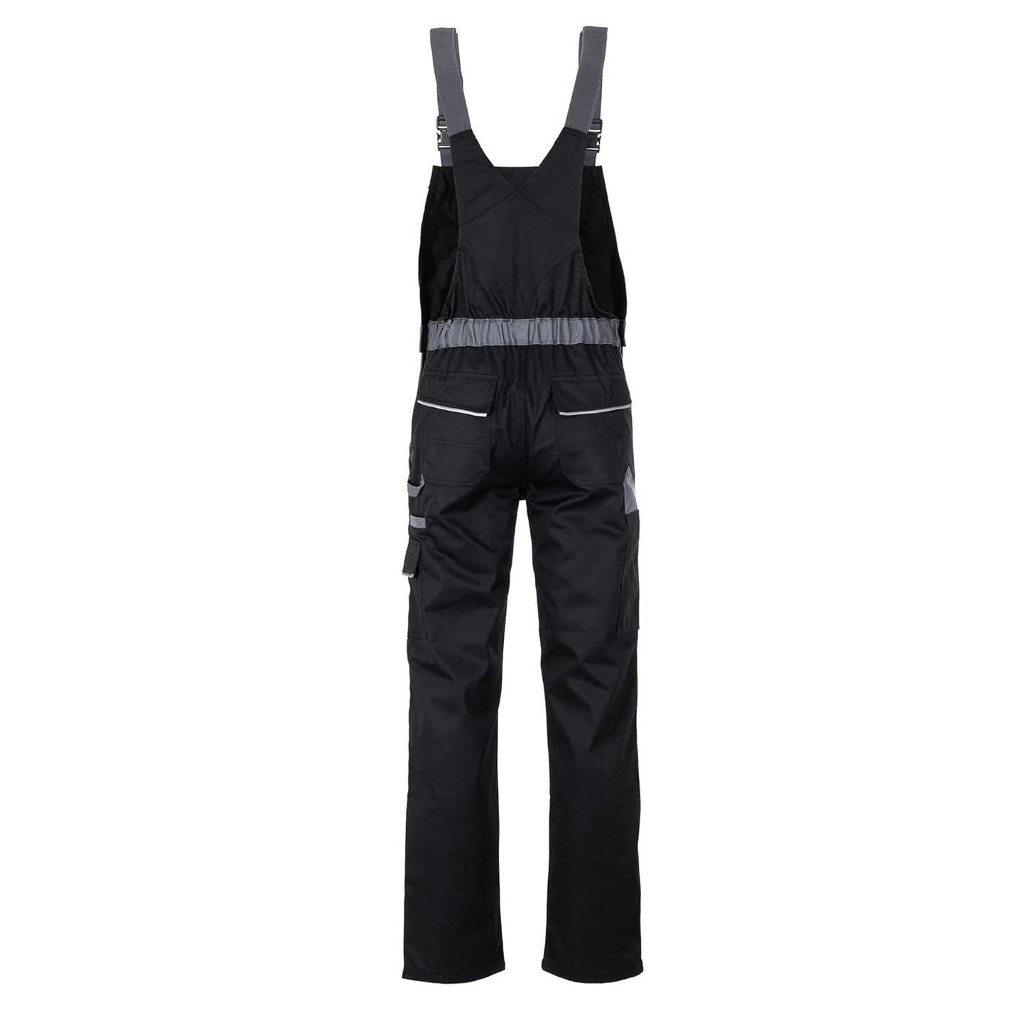 Planam Highline Scratch-Resistant Work Dungarees Black Slate Zinc