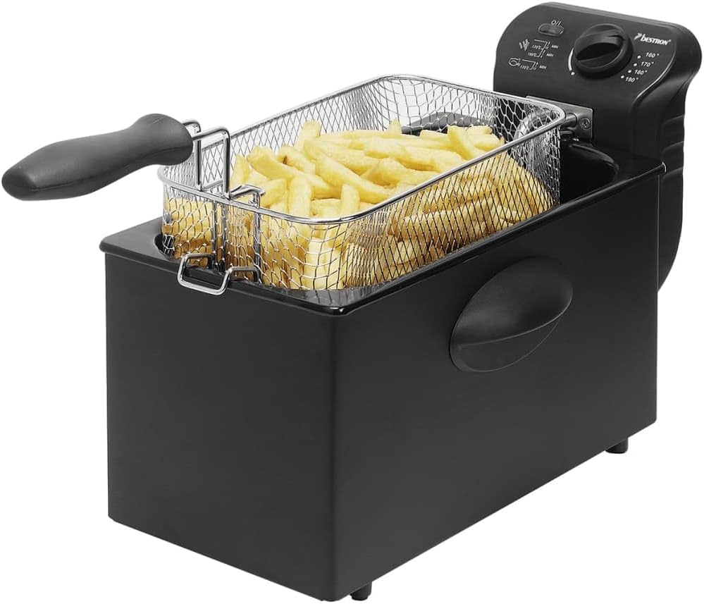Bestron 2000W Deep Fryer 3.5L Cool Zone Black