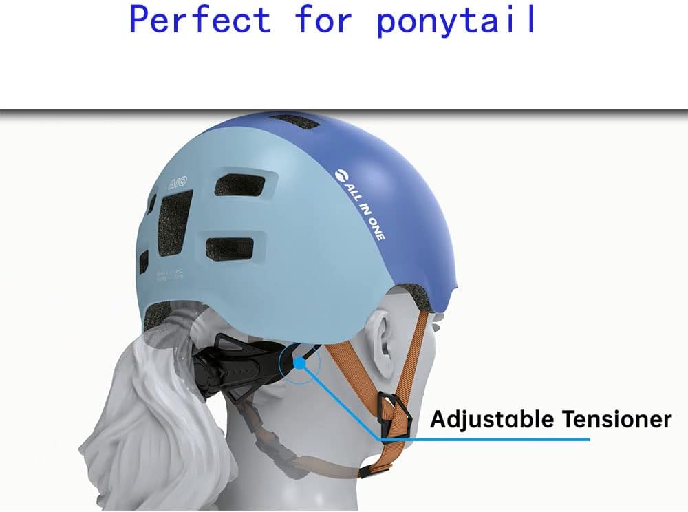 Glamvilla Ultralight Multi-Sport Helmet for Kids & Adults - Adjustable, Protective, Macaron Colors