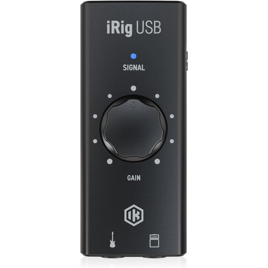 IK Multimedia iRig USB Guitar Audio Interface with 24-bit 48kHz Recording, USB‑C, Headphone & Amp Out, Portable Practice Rig