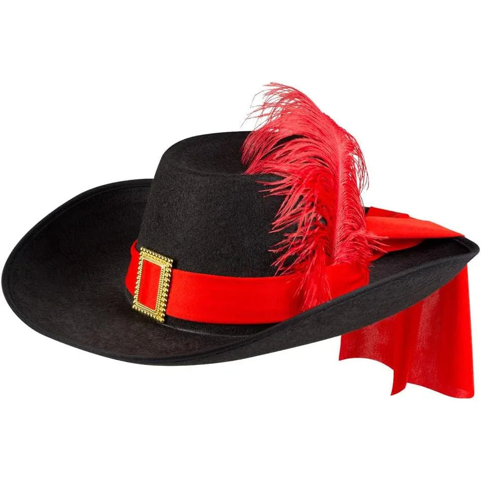 Boland Black Felt Musketeer Hat – Authentic Carnival Costume Accessory - Gomix Brands Outlet