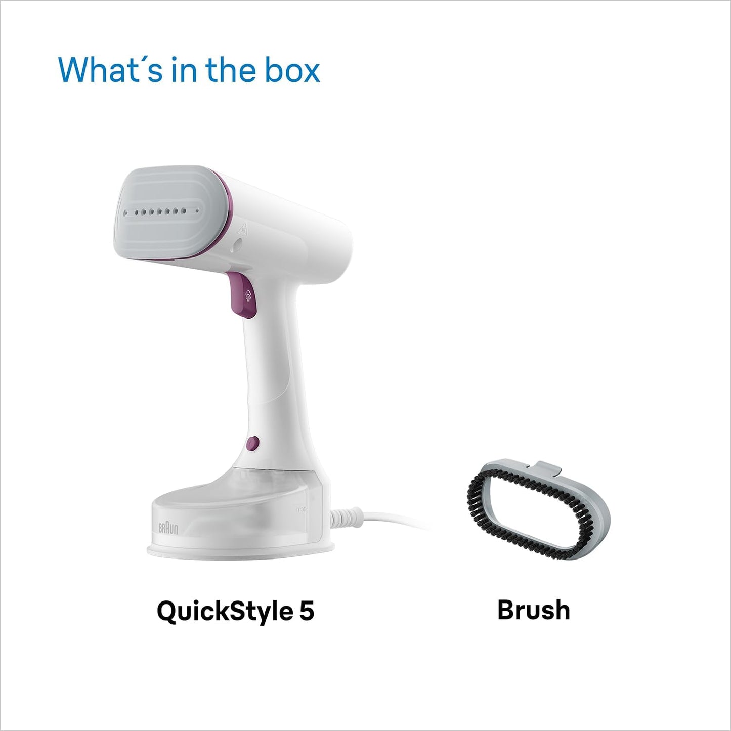 Braun QuickStyle 5 Portable Steam Iron with Dual FreeGlide