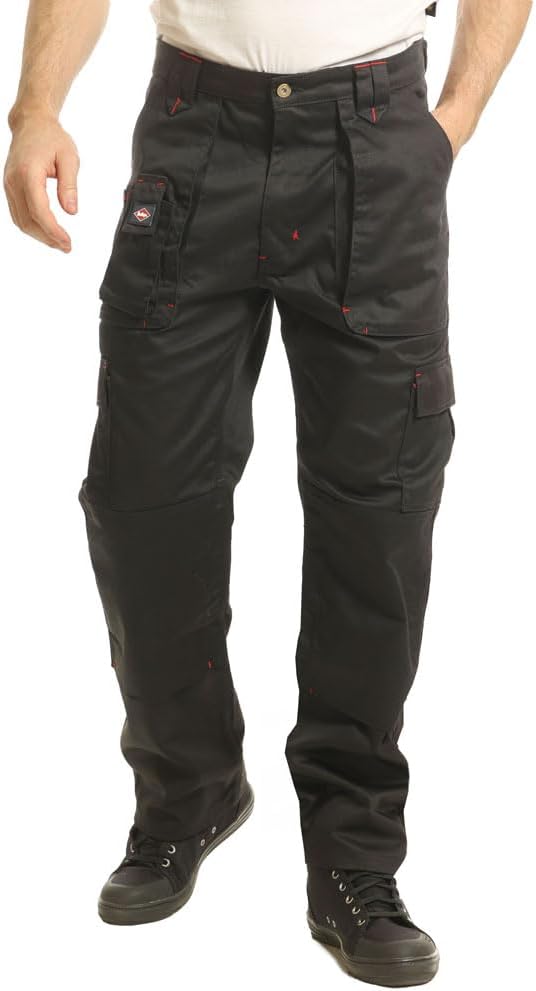 Lee Cooper Men's LCPNT206 Durable Multi-Pocket Workwear Cargo Trousers with Knee Pad Pockets