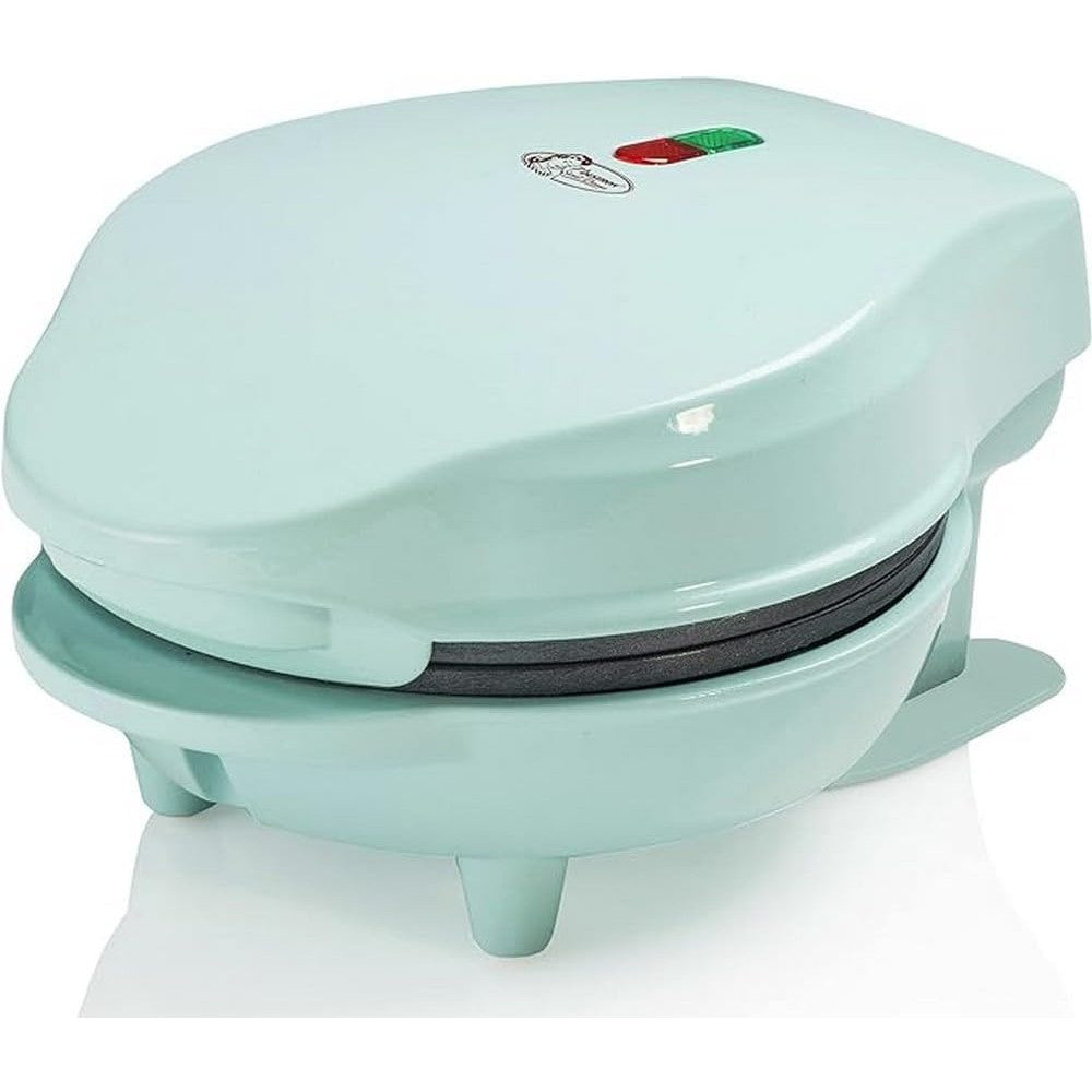 Bestron Mint Mini Waffle Iron – Retro Non-Stick 550W