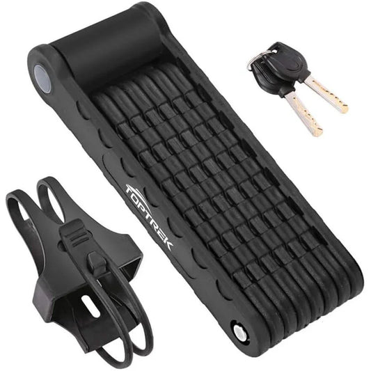 Toptrek 94cm 8-Joint Folding Bike Lock with Bracket - Gomix Brands Outlet
