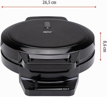 Alpina Heart-Shaped Waffle Maker 1000W Black