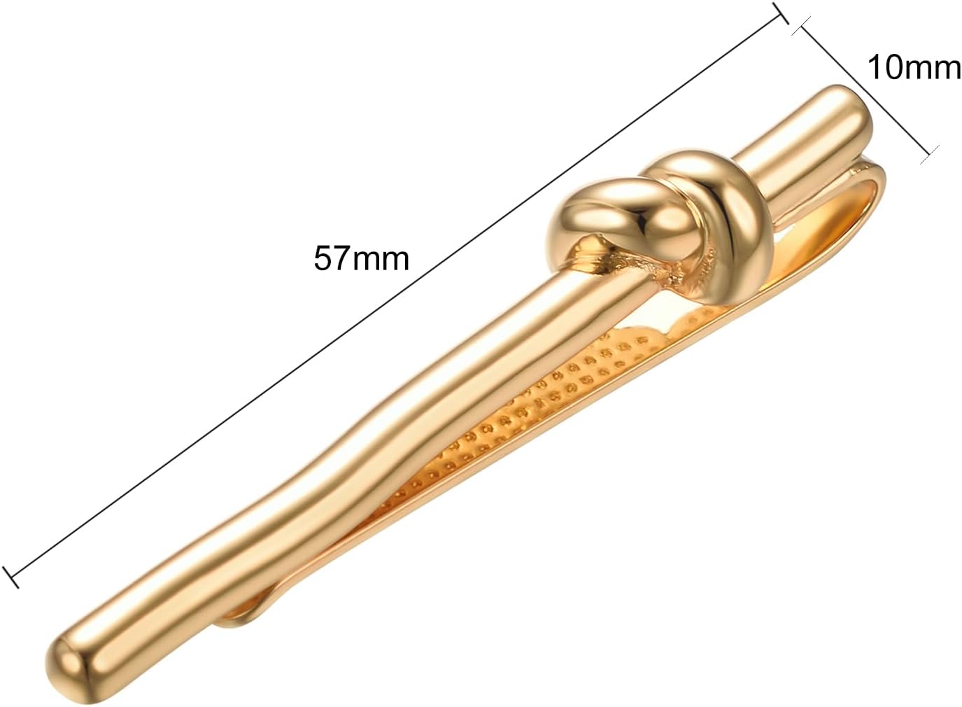 Elegant Gold Knot Tie Clip for Men, Personalized Round Wave Necktie Accessory