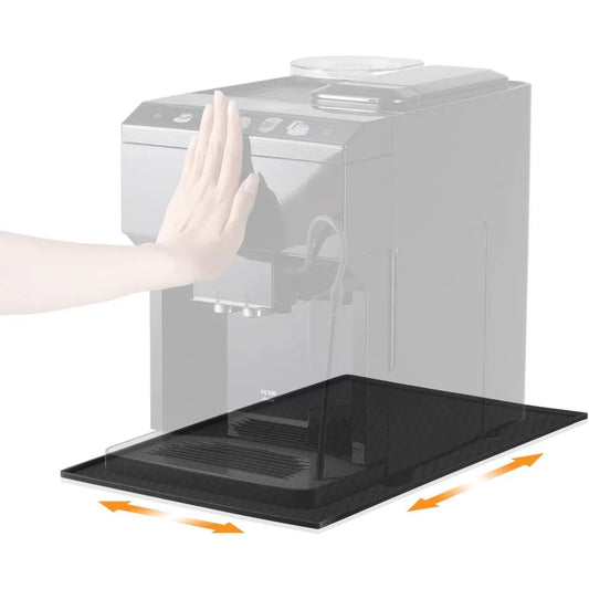 AIEVE Black Silicone Mat for Coffee Machines – Non‑Slip 48×30 cm - Gomix Brands Outlet
