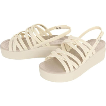 Crocs Women's Brooklyn Low Strappy Wedge Sandals LiteRide Comfort