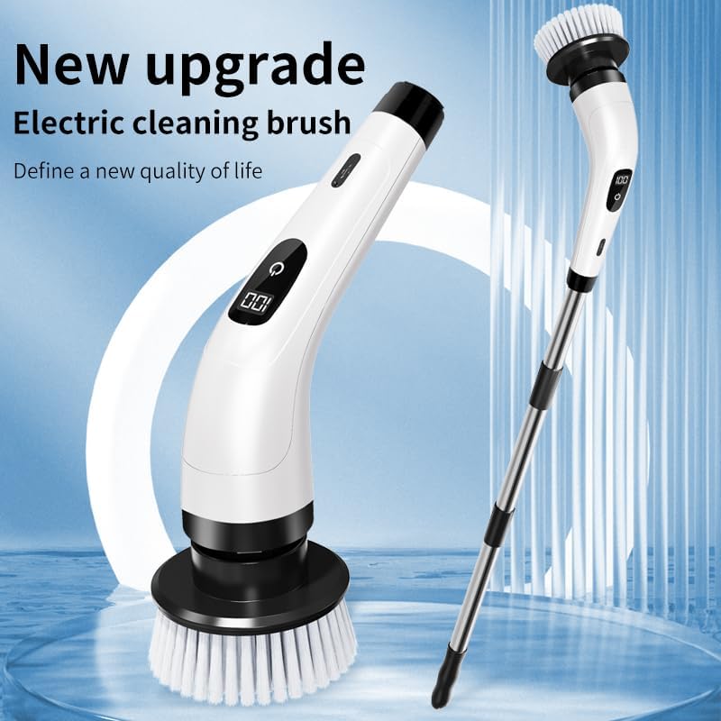 Euakee Cordless Electric Cleaning Brush with 8 Interchangeable Heads