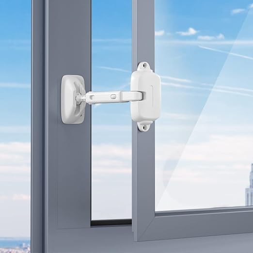 SAFELON Adjustable Window Safety Restrictor – Secure Kids & Pets