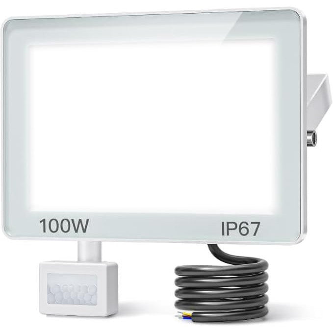 100W 10000LM Outdoor LED Motion Detector Spotlight – IP67 Waterproof