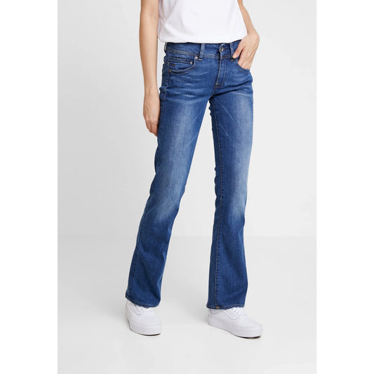 G-Star Midge Mid Waist Faded Blue Denim Bootcut Jeans: Comfortable, Flared Fit - Gomix Brands Outlet