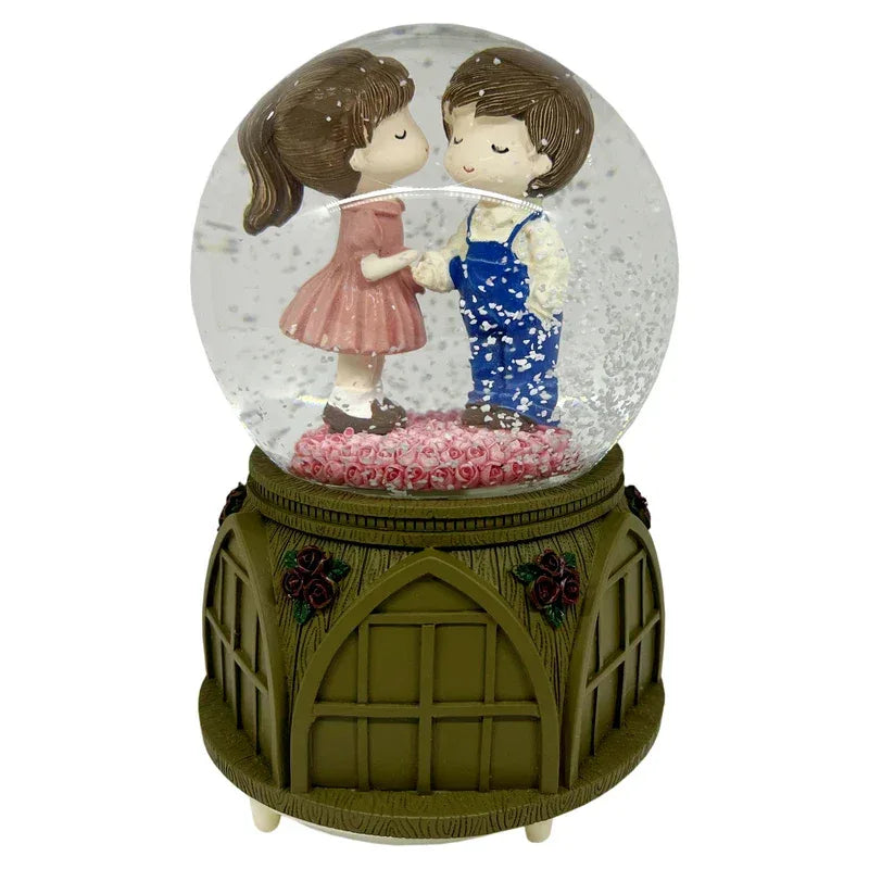 Love Arch Musical Snow Globe: Pumping Snow, LED Lights - Gomix Brands Outlet