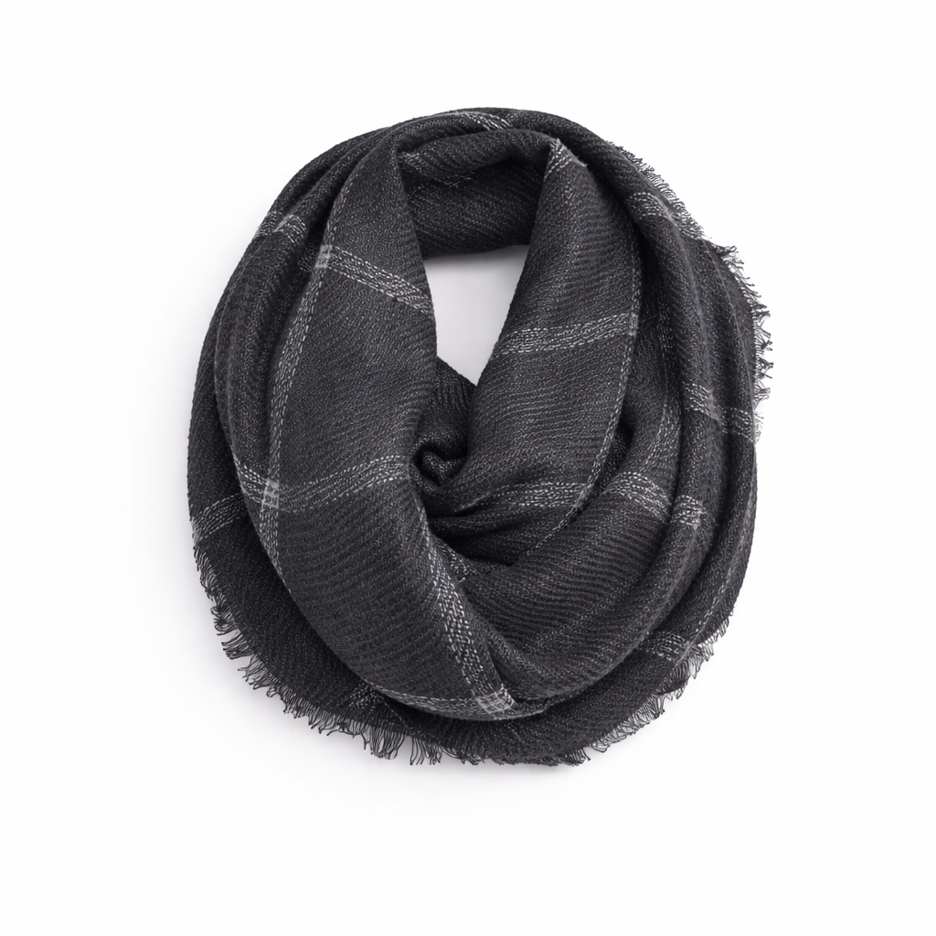 Mixit Women's Scarf - Black & Silver Polyester One Size