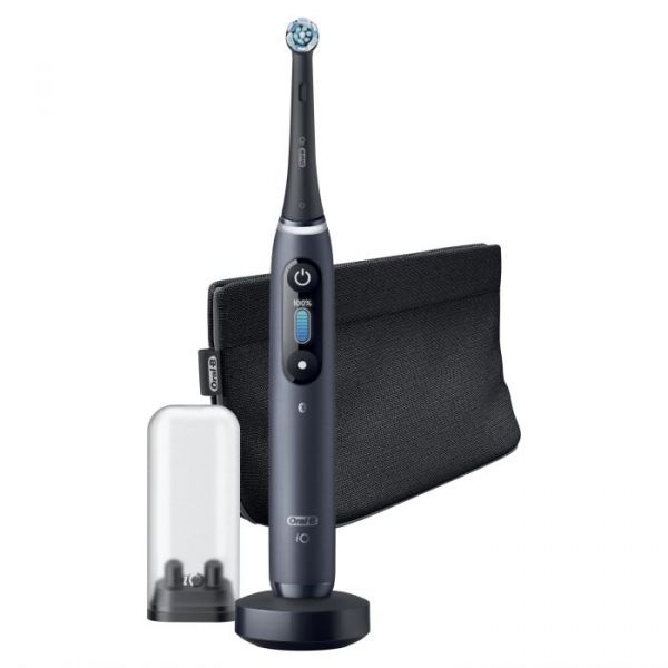 Braun Oral-B iO 8 SE Black Smart Electric Toothbrush with Magnetic Travel Case