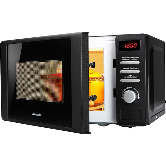 Hanseatic 20L Countertop Microwave with 1000W Grill, Defrost, 8 Auto Programs