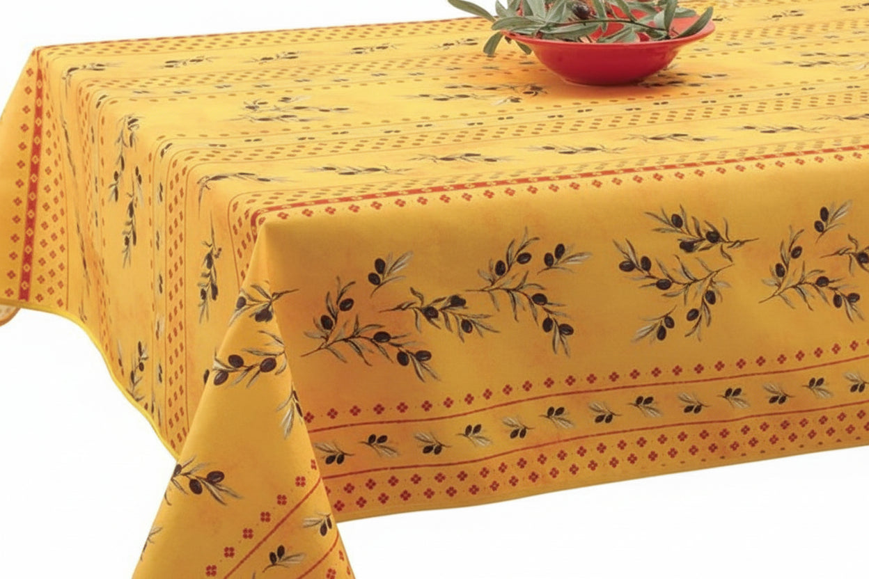 Bonne et plus Olivette Stain-Resistant Tablecloth